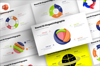 Round 3D Shaped - Infographic PowerPoint Template